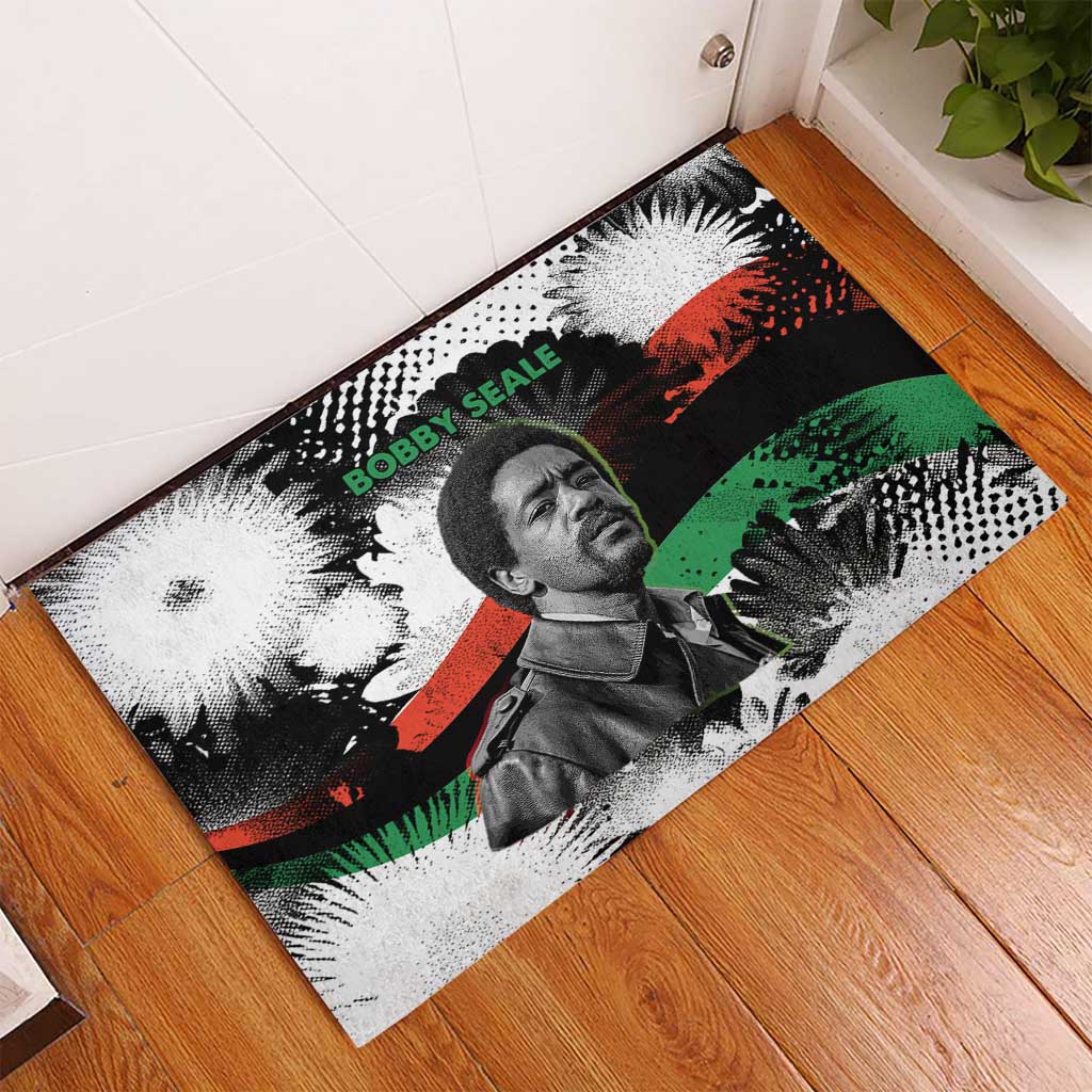Bobby Seale Rubber Doormat Black Panther Artwork Solidarity Quote Revolutionary Civil Rights Tribute - African Pride