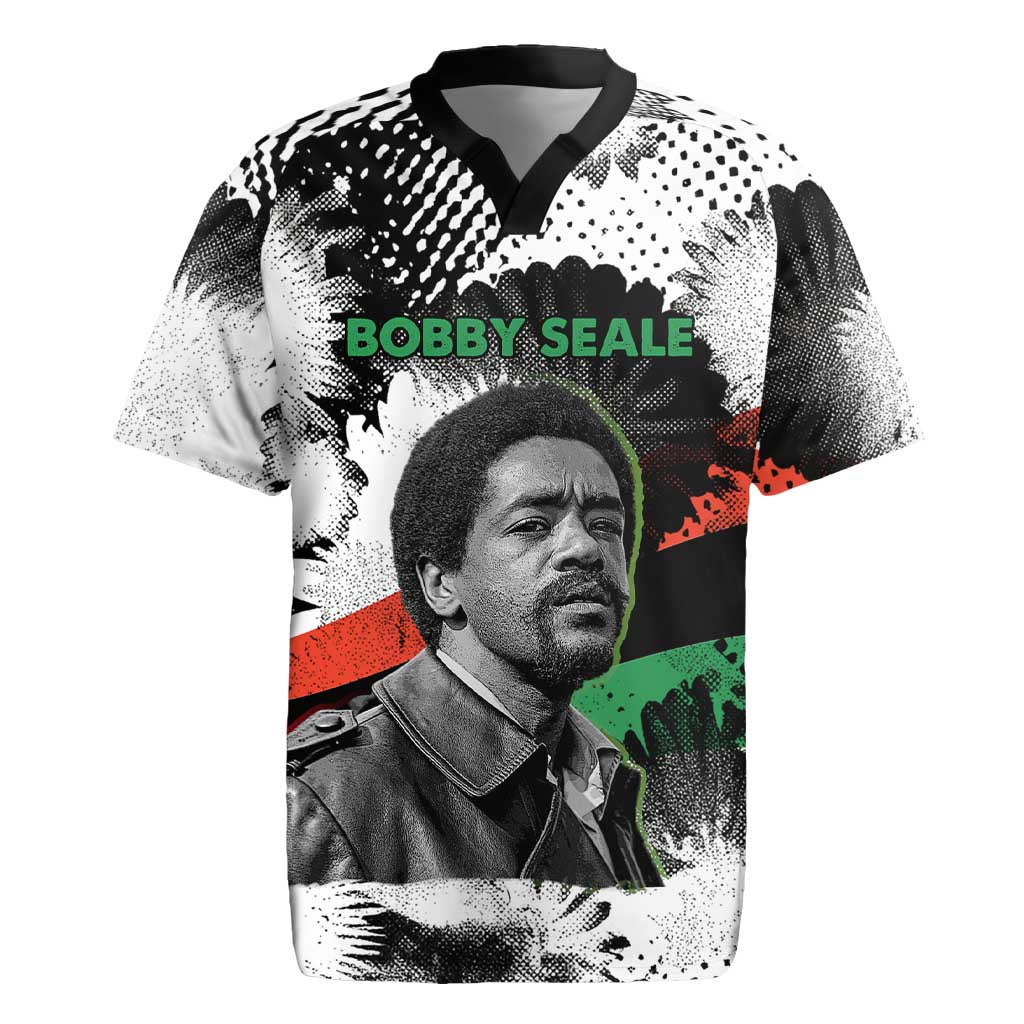 Bobby Seale Rugby Jersey Black Panther Artwork Solidarity Quote Revolutionary Civil Rights Tribute - African Pride