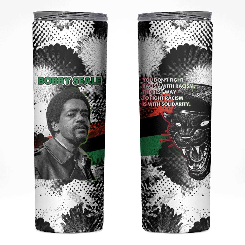 Bobby Seale Skinny Tumbler Black Panther Artwork Solidarity Quote Revolutionary Civil Rights Tribute - African Pride