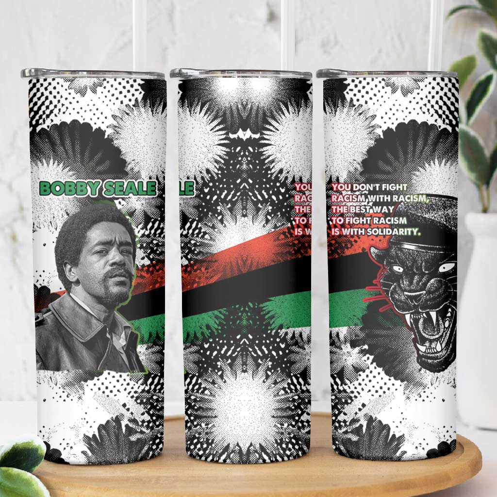 Bobby Seale Skinny Tumbler Black Panther Artwork Solidarity Quote Revolutionary Civil Rights Tribute - African Pride