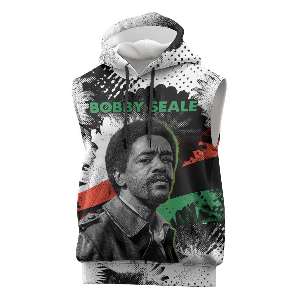 Bobby Seale Sleeveless Hoodie Black Panther Artwork Solidarity Quote Revolutionary Civil Rights Tribute - African Pride