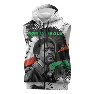 Bobby Seale Sleeveless Zip Hoodie Black Panther Artwork Solidarity Quote Revolutionary Civil Rights Tribute - African Pride