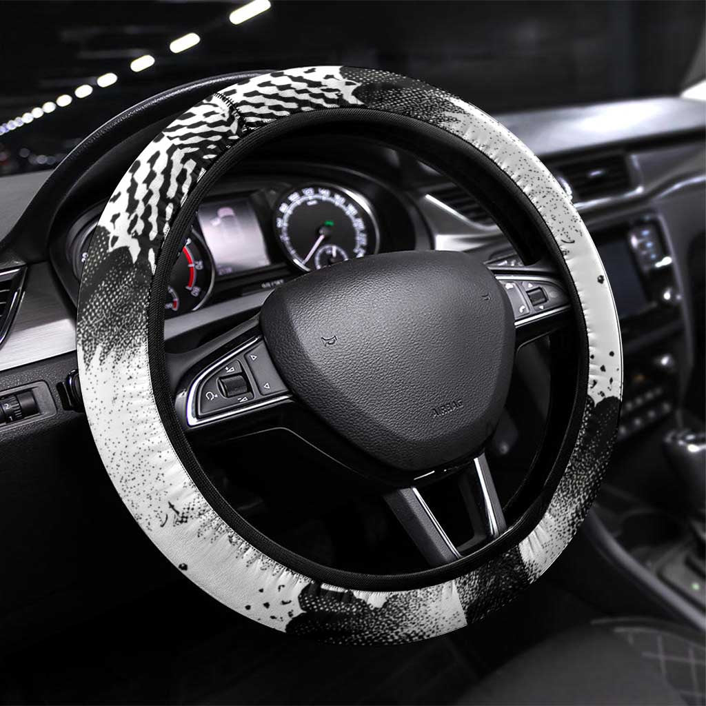 Bobby Seale Steering Wheel Cover Black Panther Artwork Solidarity Quote Revolutionary Civil Rights Tribute - African Pride