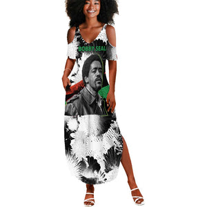 Bobby Seale Summer Maxi Dress Black Panther Artwork Solidarity Quote Revolutionary Civil Rights Tribute - African Pride