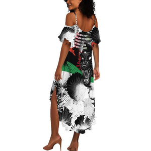 Bobby Seale Summer Maxi Dress Black Panther Artwork Solidarity Quote Revolutionary Civil Rights Tribute - African Pride