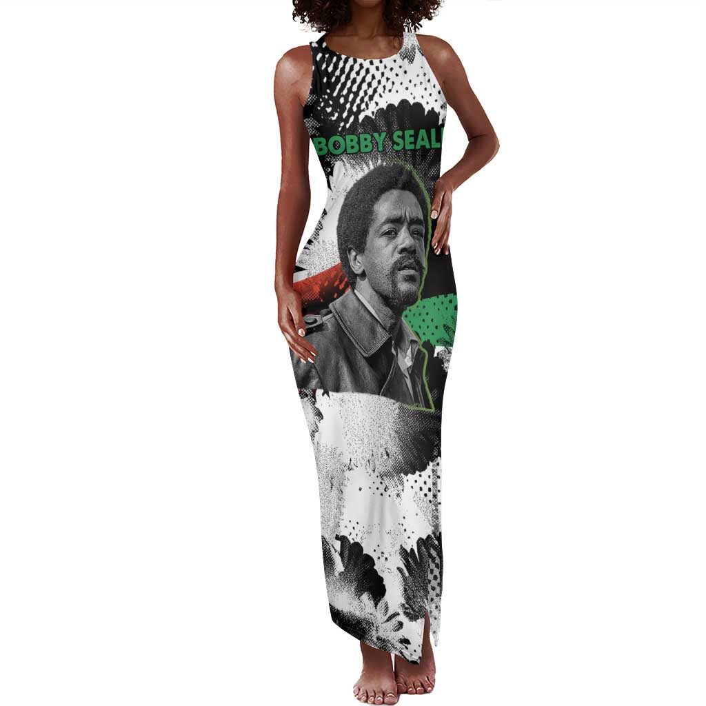 Bobby Seale Tank Maxi Dress Black Panther Artwork Solidarity Quote Revolutionary Civil Rights Tribute - African Pride