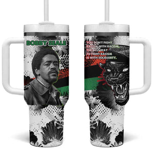 Bobby Seale Tumbler With Handle Black Panther Artwork Solidarity Quote Revolutionary Civil Rights Tribute - African Pride