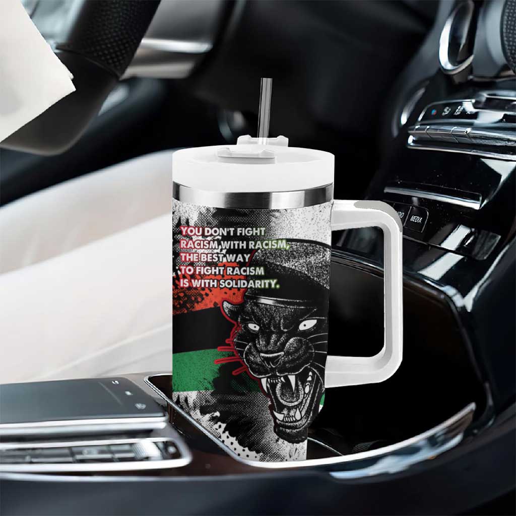Bobby Seale Tumbler With Handle Black Panther Artwork Solidarity Quote Revolutionary Civil Rights Tribute - African Pride