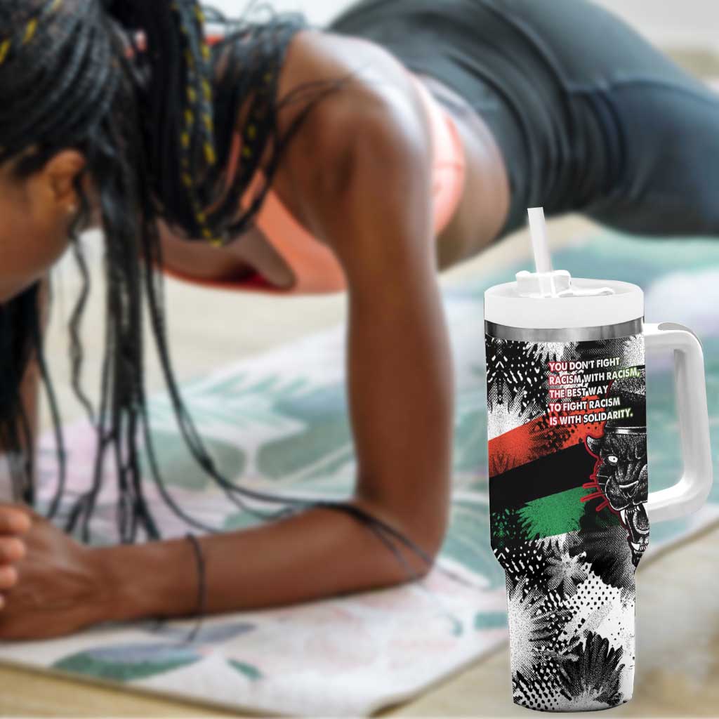 Bobby Seale Tumbler With Handle Black Panther Artwork Solidarity Quote Revolutionary Civil Rights Tribute - African Pride