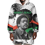 Bobby Seale Wearable Blanket Hoodie Black Panther Artwork Solidarity Quote Revolutionary Civil Rights Tribute - African Pride