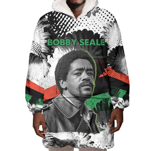 Bobby Seale Wearable Blanket Hoodie Black Panther Artwork Solidarity Quote Revolutionary Civil Rights Tribute - African Pride