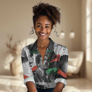 Bobby Seale Women Casual Shirt Black Panther Artwork Solidarity Quote Revolutionary Civil Rights Tribute - African Pride