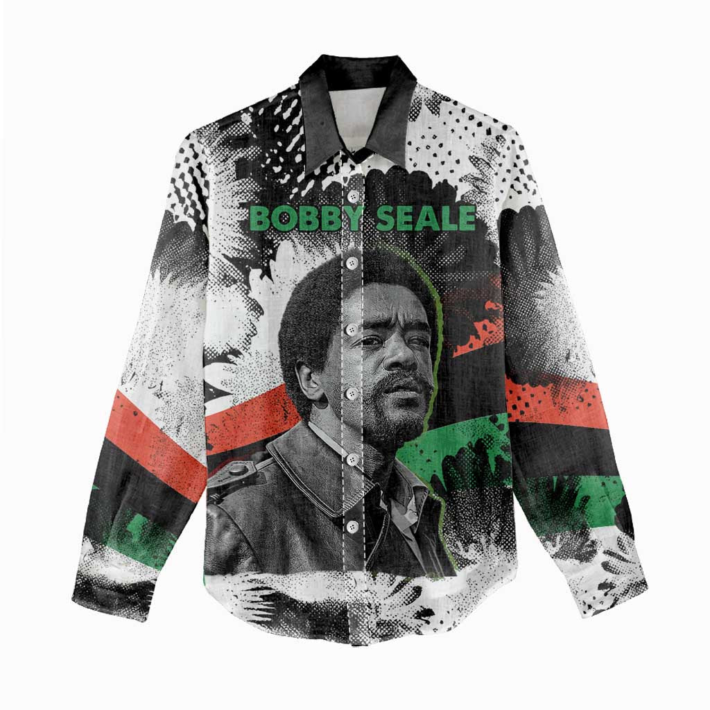 Bobby Seale Women Casual Shirt Black Panther Artwork Solidarity Quote Revolutionary Civil Rights Tribute - African Pride