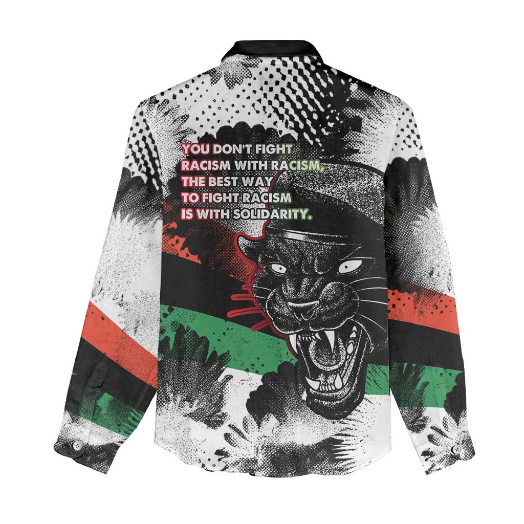 Bobby Seale Women Casual Shirt Black Panther Artwork Solidarity Quote Revolutionary Civil Rights Tribute - African Pride
