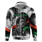 Bobby Seale Zip Hoodie Black Panther Artwork Solidarity Quote Revolutionary Civil Rights Tribute - African Pride