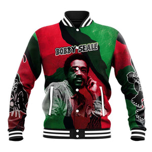 Bobby Seale Baseball Jacket Black Panther Logo Revolutionary Civil Rights Movement Tribute - African Pride