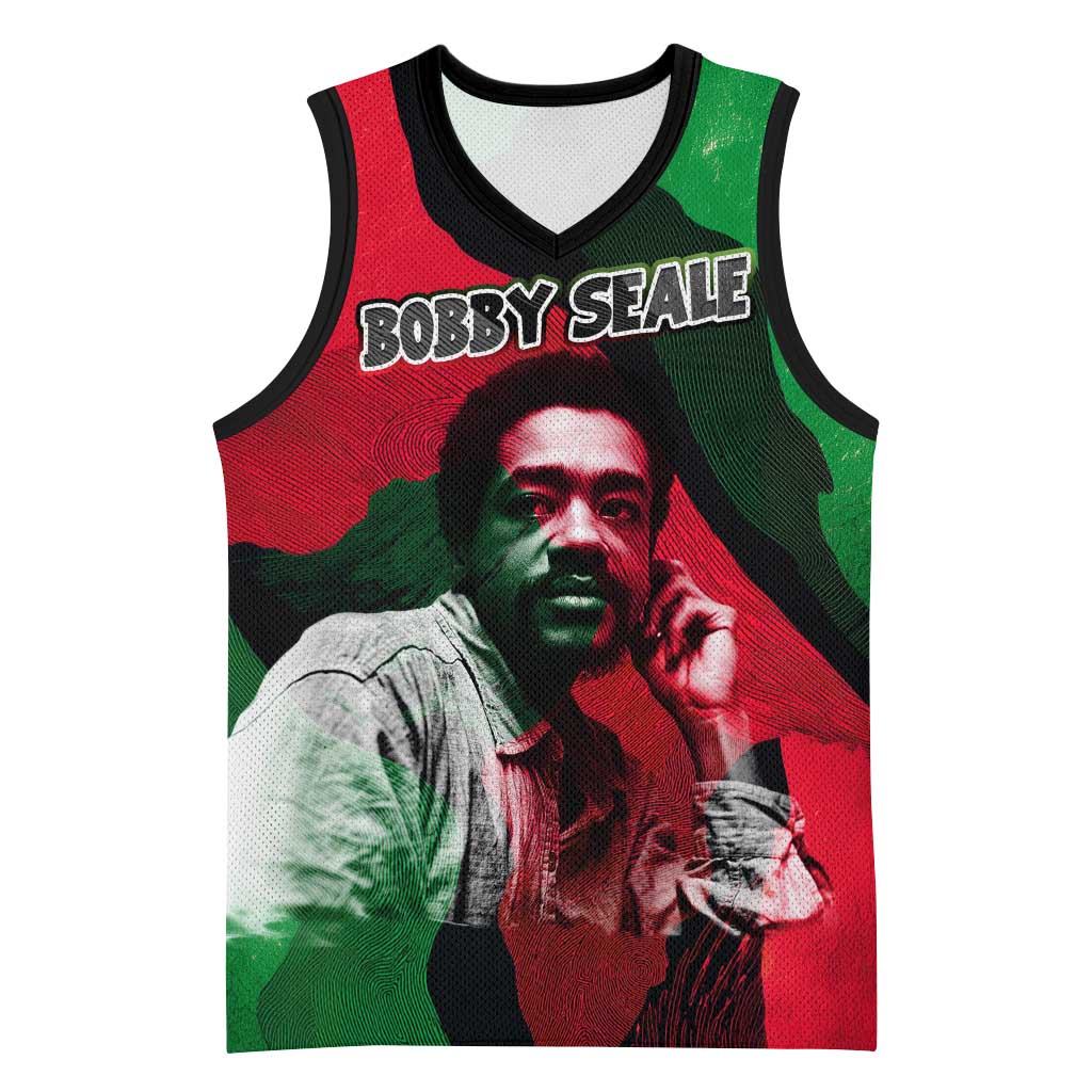 Bobby Seale Basketball Jersey Black Panther Logo Revolutionary Civil Rights Movement Tribute - African Pride