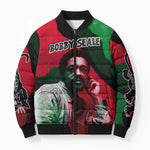 Bobby Seale Bomber Puffer Jacket Black Panther Logo Revolutionary Civil Rights Movement Tribute - African Pride