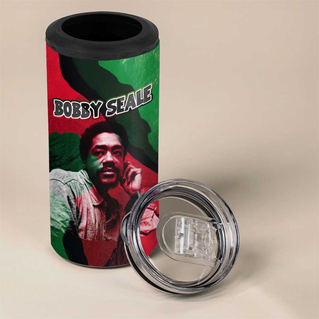 Bobby Seale 4 in 1 Can Cooler Tumbler Black Panther Logo Revolutionary Civil Rights Movement Tribute - African Pride