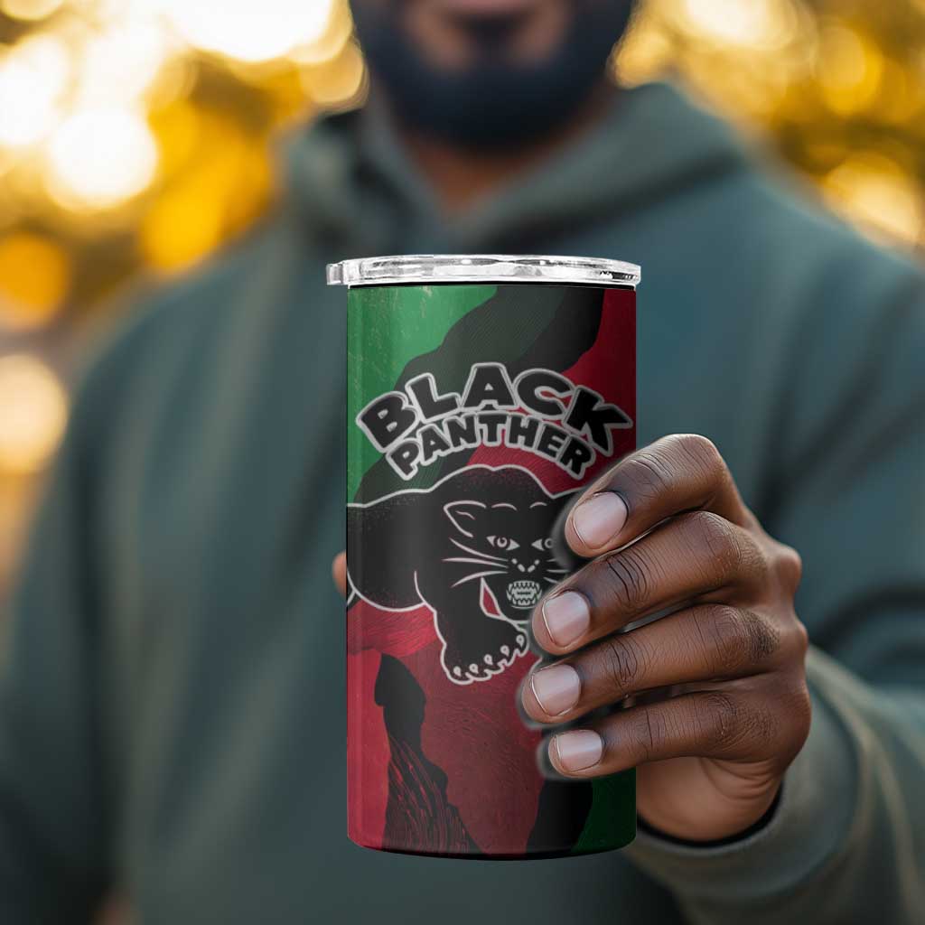 Bobby Seale 4 in 1 Can Cooler Tumbler Black Panther Logo Revolutionary Civil Rights Movement Tribute - African Pride