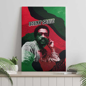 Bobby Seale Canvas Wall Art Black Panther Logo Revolutionary Civil Rights Movement Tribute - African Pride
