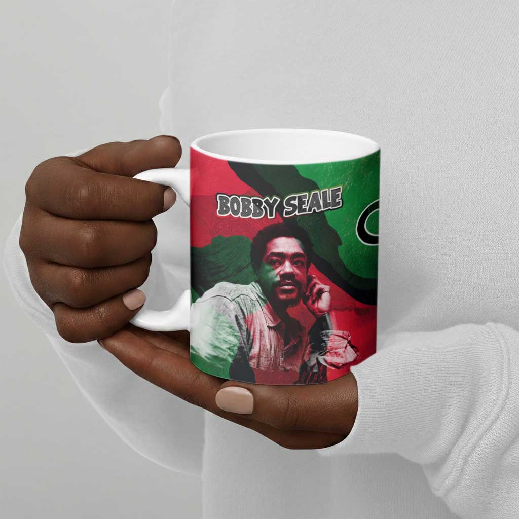 Bobby Seale Ceramic Mug Black Panther Logo Revolutionary Civil Rights Movement Tribute - African Pride