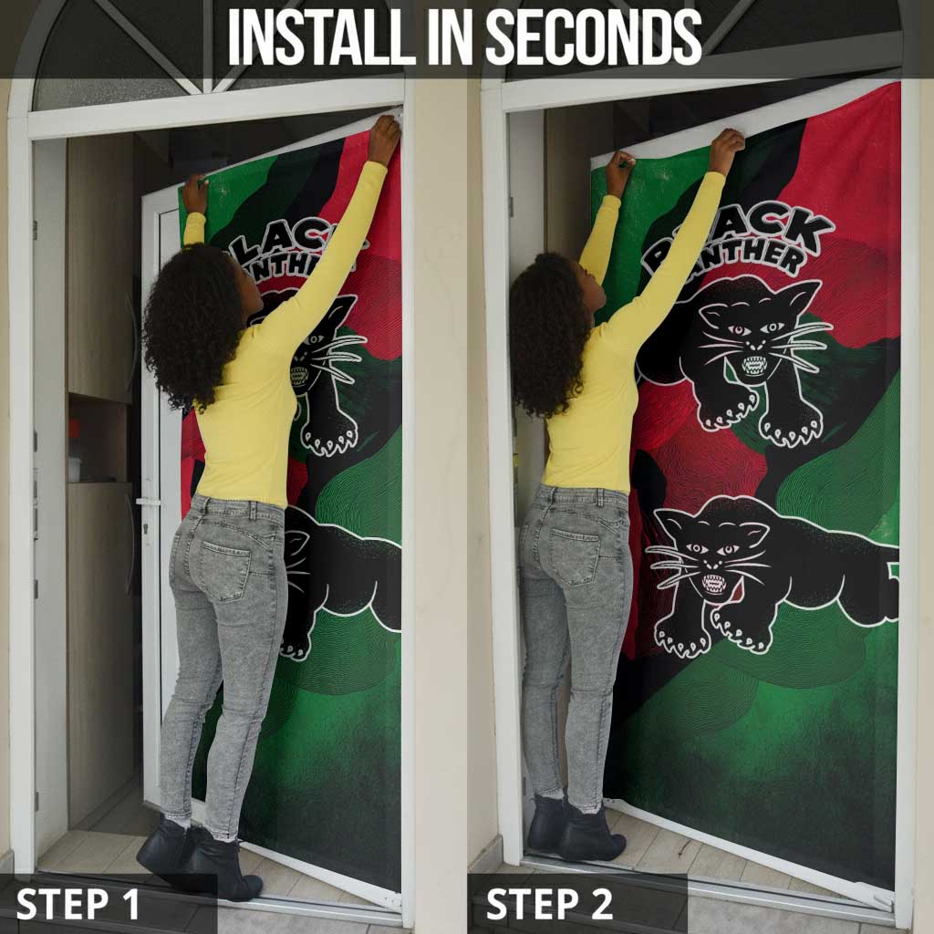 Bobby Seale Door Cover Black Panther Logo Revolutionary Civil Rights Movement Tribute - African Pride