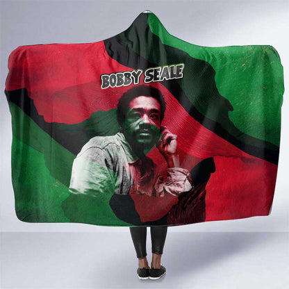 Bobby Seale Hooded Blanket Black Panther Logo Revolutionary Civil Rights Movement Tribute - African Pride