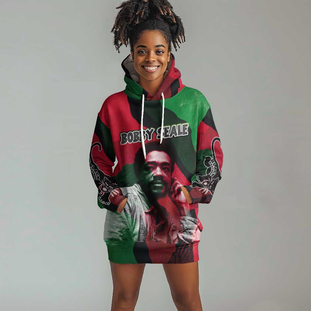 Bobby Seale Hoodie Dress Black Panther Logo Revolutionary Civil Rights Movement Tribute - African Pride