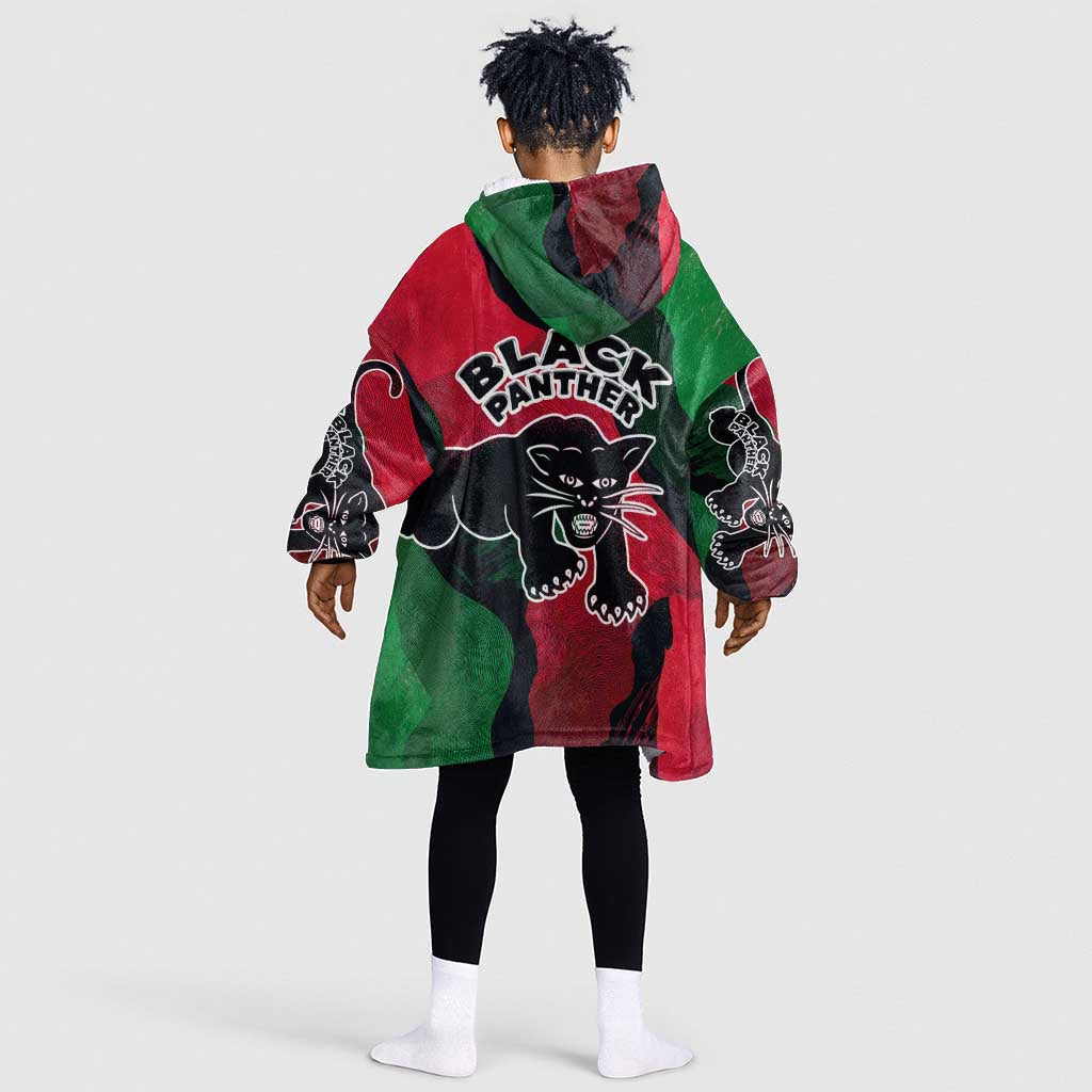 Bobby Seale Kid Wearable Blanket Hoodie Black Panther Logo Revolutionary Civil Rights Movement Tribute - African Pride