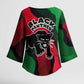 Bobby Seale Kimono Sleeve Blouse Black Panther Logo Revolutionary Civil Rights Movement Tribute - African Pride