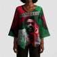 Bobby Seale Kimono Sleeve Blouse Black Panther Logo Revolutionary Civil Rights Movement Tribute - African Pride