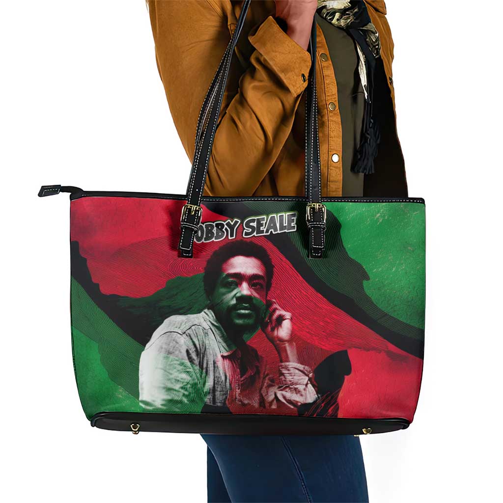 Bobby Seale Leather Tote Bag Black Panther Logo Revolutionary Civil Rights Movement Tribute - African Pride