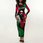 Bobby Seale Long Sleeve Bodycon Dress Black Panther Logo Revolutionary Civil Rights Movement Tribute - African Pride