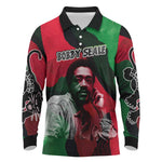 Bobby Seale Long Sleeve Polo Shirt Black Panther Logo Revolutionary Civil Rights Movement Tribute - African Pride