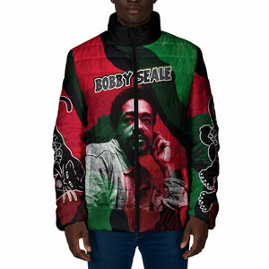 Bobby Seale Padded Jacket Black Panther Logo Revolutionary Civil Rights Movement Tribute - African Pride