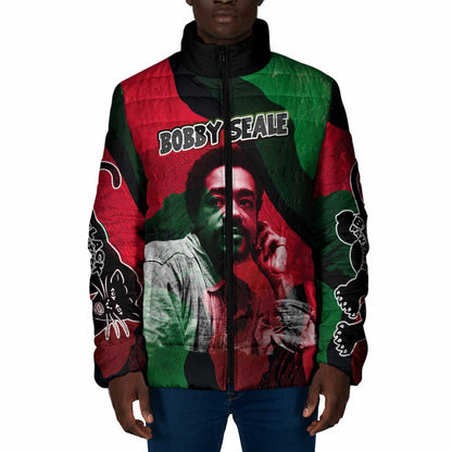 Bobby Seale Padded Jacket Black Panther Logo Revolutionary Civil Rights Movement Tribute - African Pride