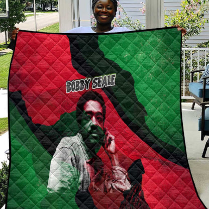 Bobby Seale Quilt Black Panther Logo Revolutionary Civil Rights Movement Tribute - African Pride