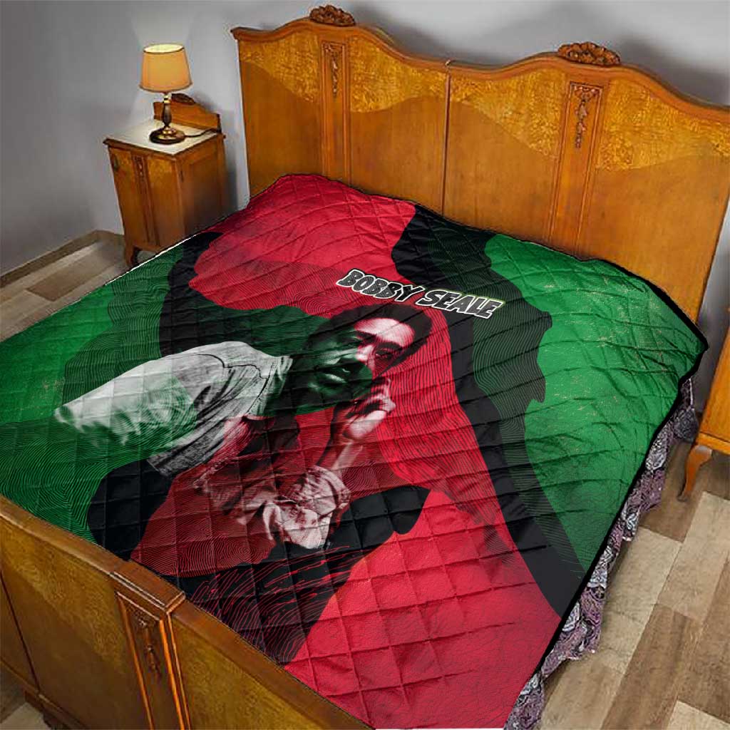 Bobby Seale Quilt Black Panther Logo Revolutionary Civil Rights Movement Tribute - African Pride