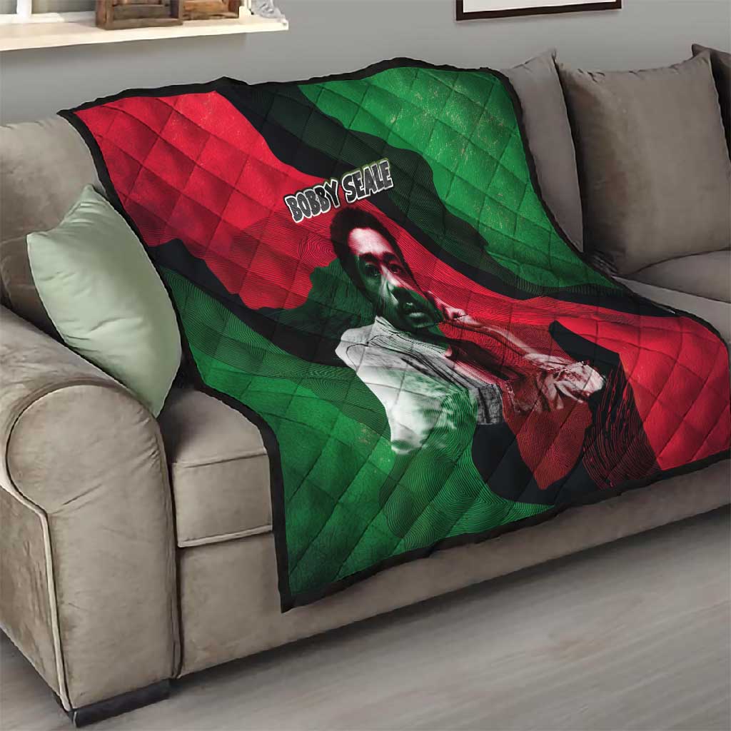 Bobby Seale Quilt Black Panther Logo Revolutionary Civil Rights Movement Tribute - African Pride
