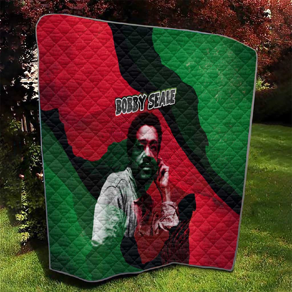 Bobby Seale Quilt Black Panther Logo Revolutionary Civil Rights Movement Tribute - African Pride