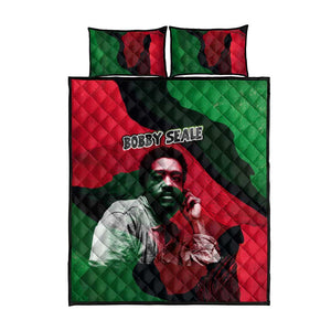 Bobby Seale Quilt Bed Set Black Panther Logo Revolutionary Civil Rights Movement Tribute - African Pride