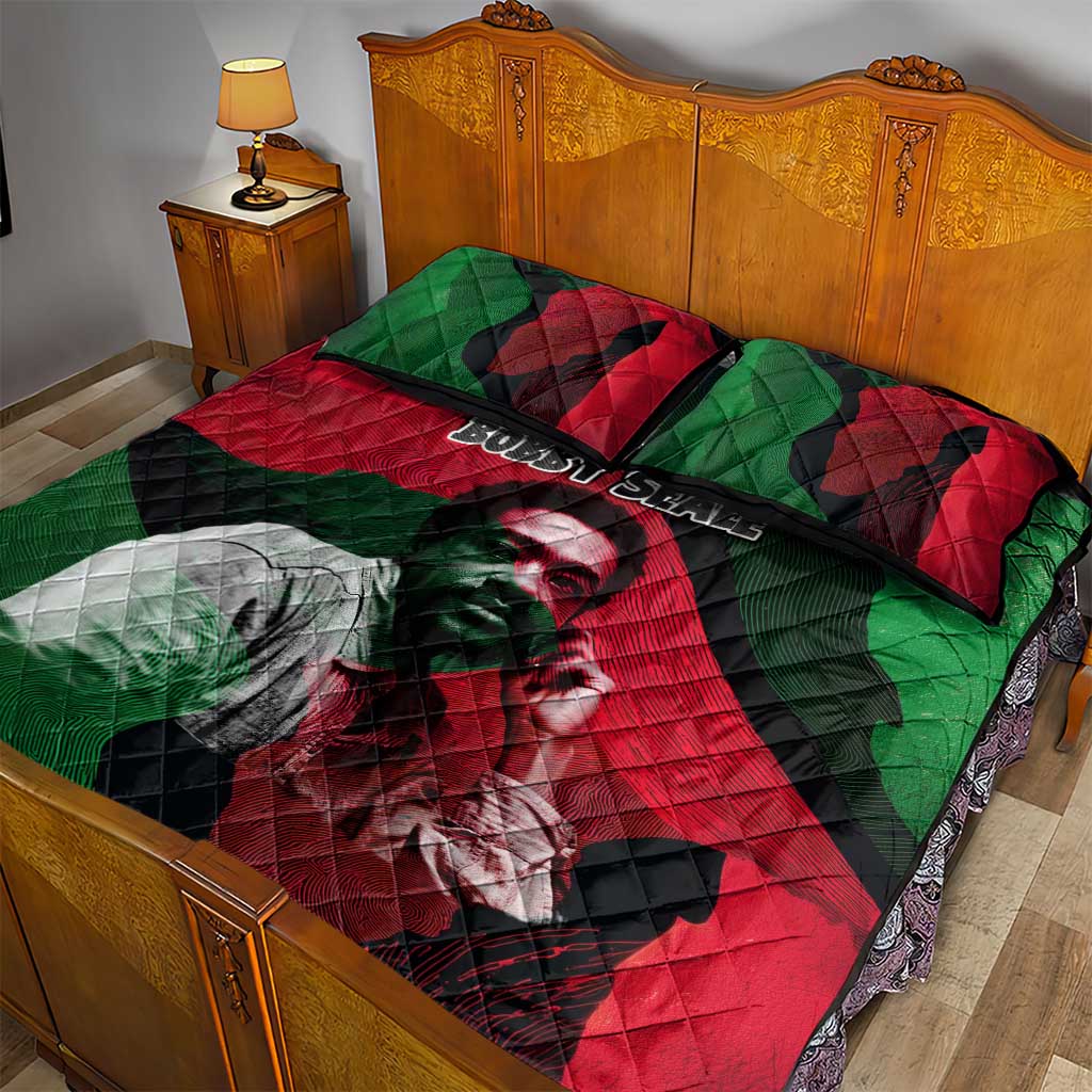 Bobby Seale Quilt Bed Set Black Panther Logo Revolutionary Civil Rights Movement Tribute - African Pride
