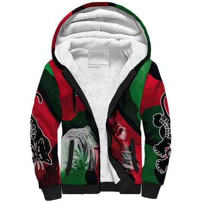 Bobby Seale Sherpa Hoodie Black Panther Logo Revolutionary Civil Rights Movement Tribute - African Pride