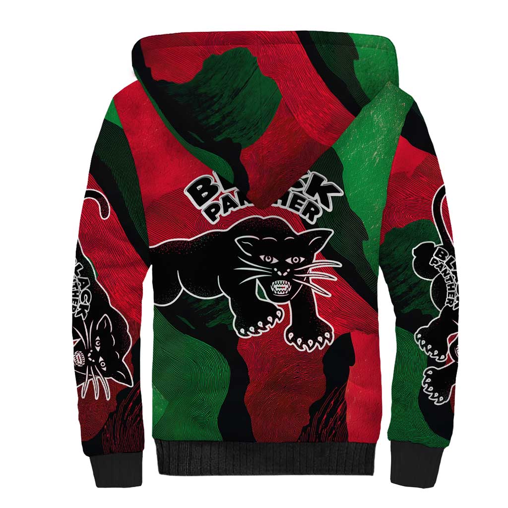 Bobby Seale Sherpa Hoodie Black Panther Logo Revolutionary Civil Rights Movement Tribute - African Pride