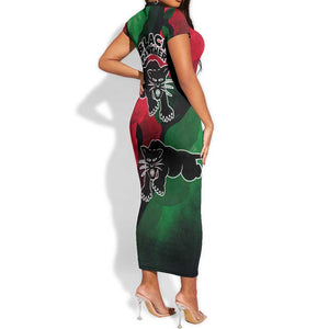 Bobby Seale Short Sleeve Bodycon Dress Black Panther Logo Revolutionary Civil Rights Movement Tribute - African Pride