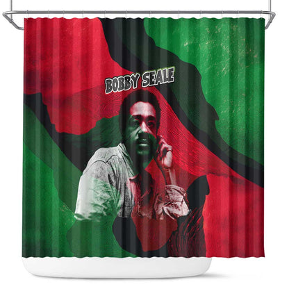 Bobby Seale Shower Curtain Black Panther Logo Revolutionary Civil Rights Movement Tribute - African Pride