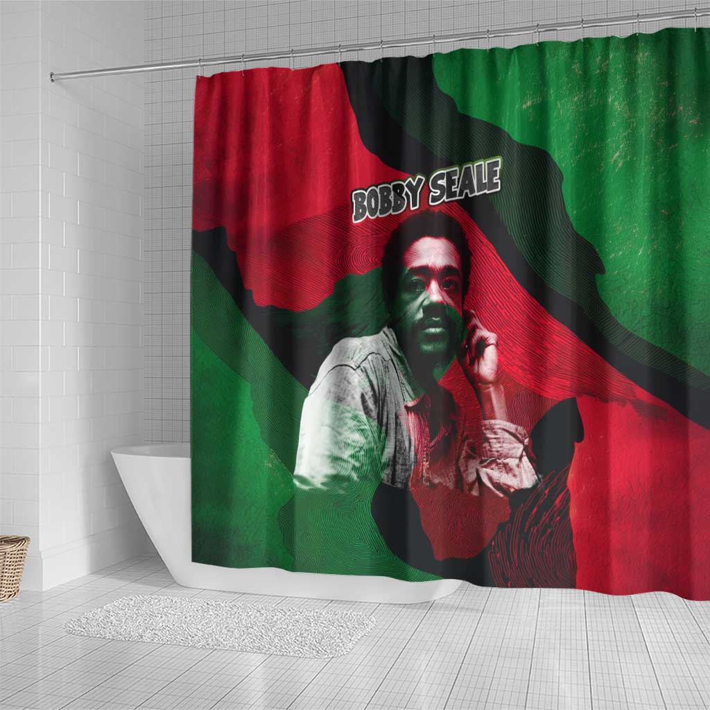 Bobby Seale Shower Curtain Black Panther Logo Revolutionary Civil Rights Movement Tribute - African Pride