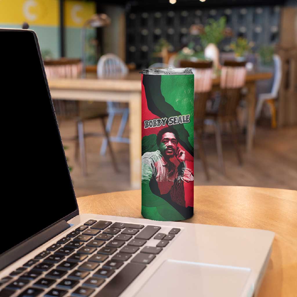 Bobby Seale Skinny Tumbler Black Panther Logo Revolutionary Civil Rights Movement Tribute - African Pride