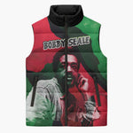 Bobby Seale Sleeveless Puffer Jacket Black Panther Logo Revolutionary Civil Rights Movement Tribute - African Pride
